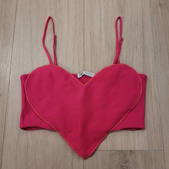ZARA | Heart Crop Tank Top | Sz. S - Picture 2 of 5
